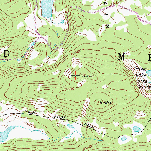 Topographic Map of Horse Mountain, CO