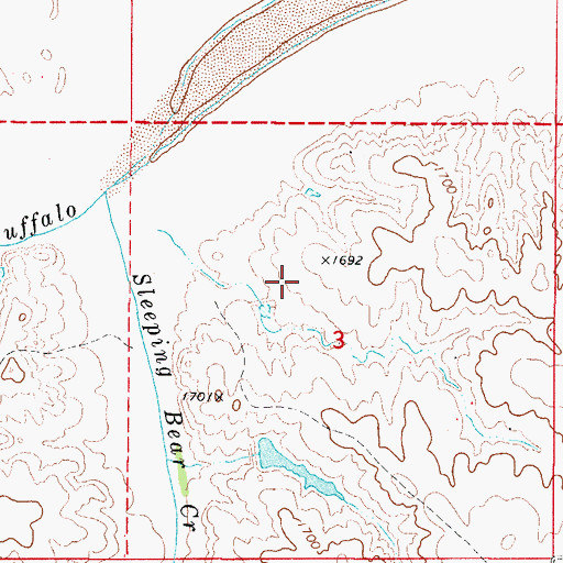 Topographic Map of Oknoname 059061 Dam, OK