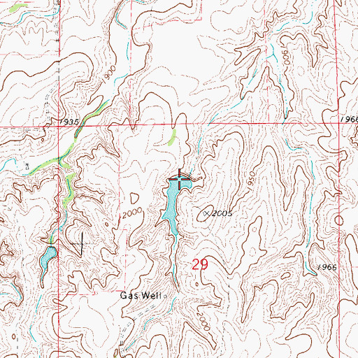 Topographic Map of Oknoname 059062 Dam, OK