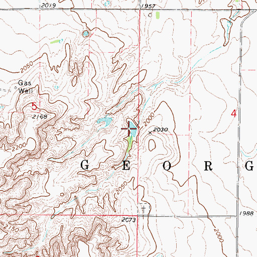 Topographic Map of Oknoname 059063 Reservoir, OK