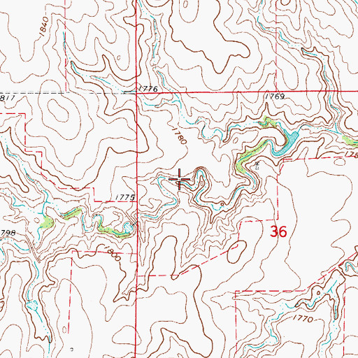 Topographic Map of Oknoname 059067 Reservoir, OK