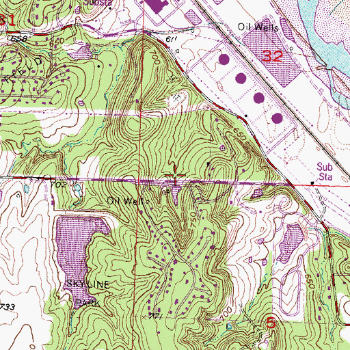 Topographic Map of Oknoname 143010 Dam, OK