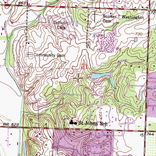 Topographic Map of Oknoname 143014 Dam, OK