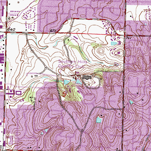 Topographic Map of Oknoname 143017 Dam, OK