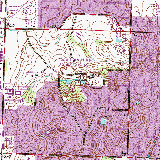 Topographic Map of Oknoname 143017 Reservoir, OK