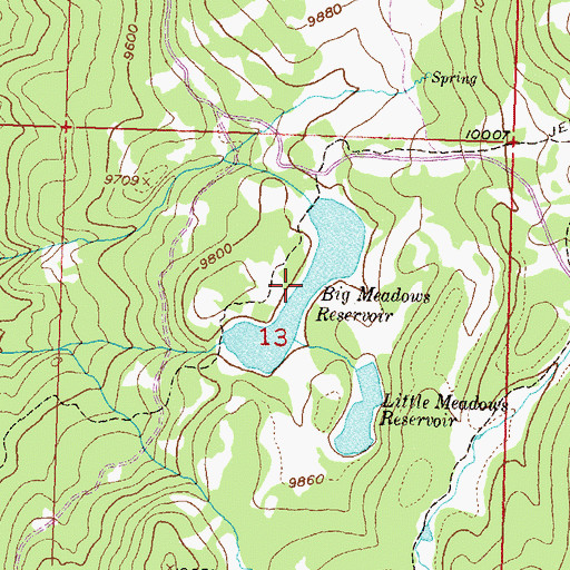 Topographic Map of Big Meadows Reservoir, CO