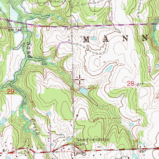 Topographic Map of Oknoname 0370003 Dam, OK