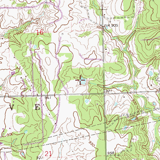 Topographic Map of Oknoname 037009 Reservoir, OK