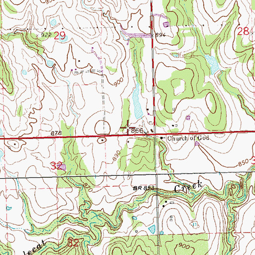 Topographic Map of Oknoname 037011 Dam, OK