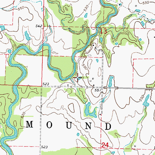 Topographic Map of Oknoname 037018 Reservoir, OK