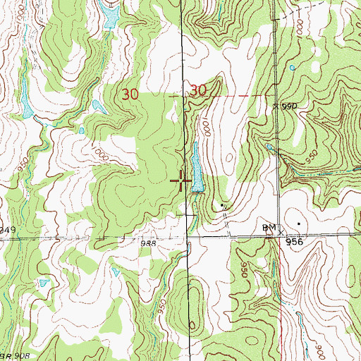Topographic Map of Oknoname 037019 Dam, OK