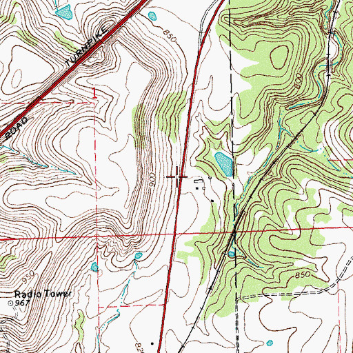 Topographic Map of Oknoname 037024 Reservoir, OK