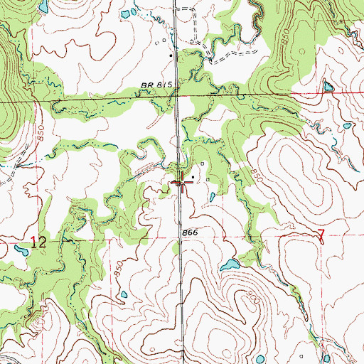 Topographic Map of Oknoname 037031 Reservoir, OK