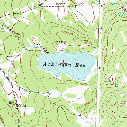 Topographic Map of Atkinson Reservoir, CO