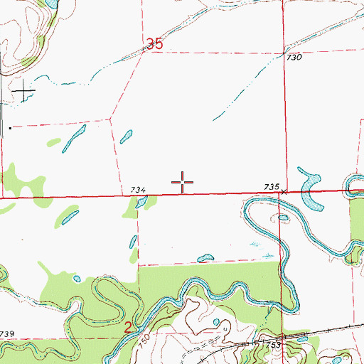 Topographic Map of Oknoname 037040 Dam, OK
