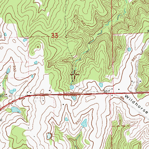 Topographic Map of Oknoname 037044 Reservoir, OK