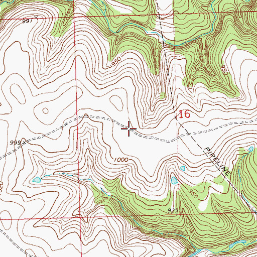 Topographic Map of Oknoname 037045 Dam, OK