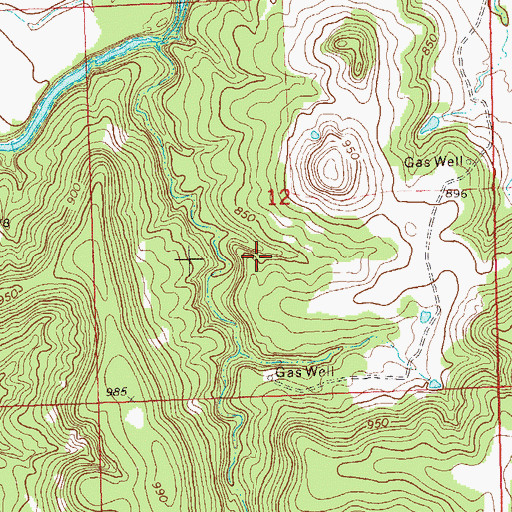 Topographic Map of Oknoname 037046 Dam, OK