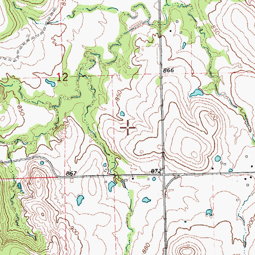 Topographic Map of Oknoname 037051 Dam, OK