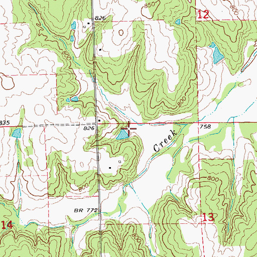 Topographic Map of Oknoname 037060 Dam, OK