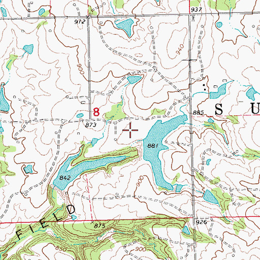 Topographic Map of Oknoname 037062 Dam, OK