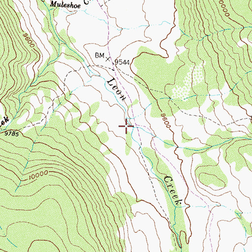 Topographic Map of Monument Creek, CO
