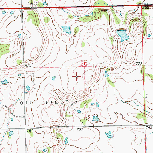 Topographic Map of Oknoname 037082 Reservoir, OK