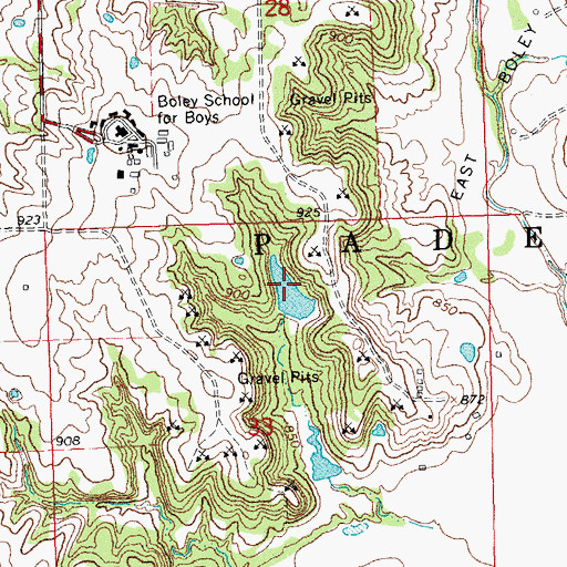 Topographic Map of Oknoname 107006 Reservoir, OK