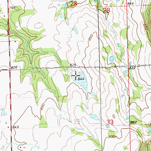Topographic Map of Oknoname 107011 Dam, OK