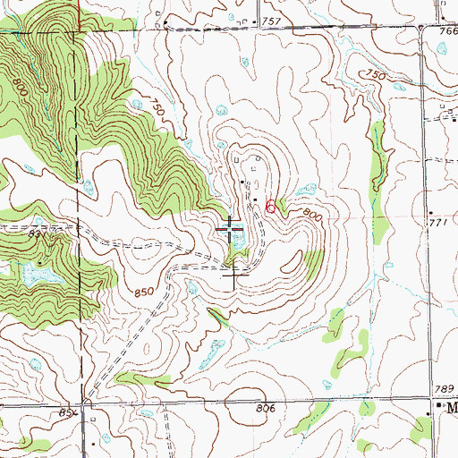 Topographic Map of Oknoname 107012 Reservoir, OK