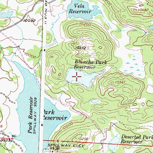 Topographic Map of Blanche Park Reservoir, CO