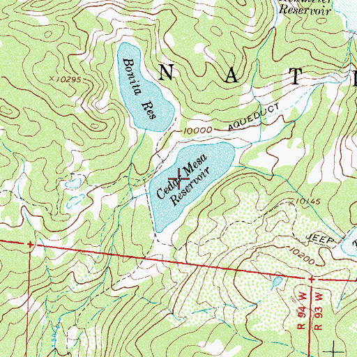 Topographic Map of Cedar Mesa Reservoir, CO