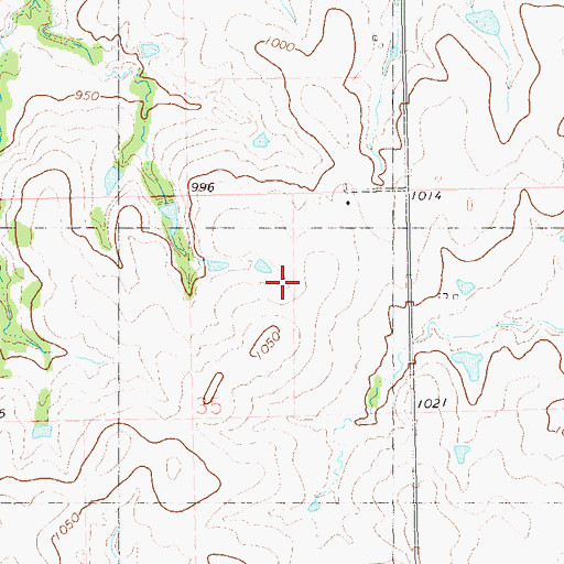 Topographic Map of Oknoname 117002 Dam, OK