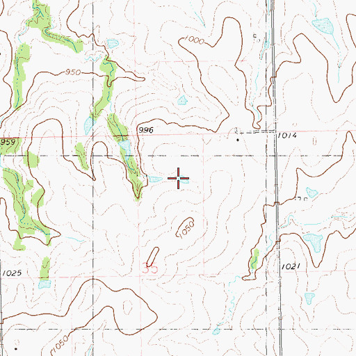 Topographic Map of Oknoname 117002 Reservoir, OK
