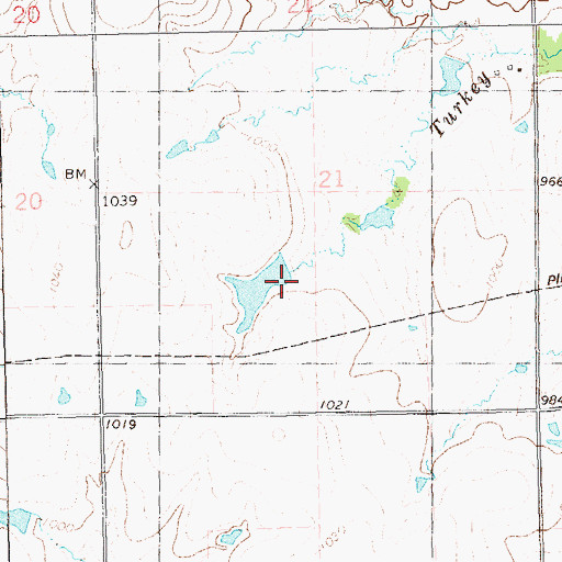 Topographic Map of Oknoname 117003 Dam, OK