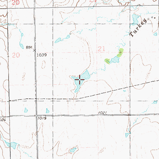 Topographic Map of Oknoname 117003 Reservoir, OK