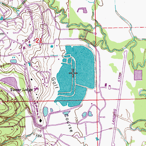 Topographic Map of Oknoname 085006 Reservoir, OK