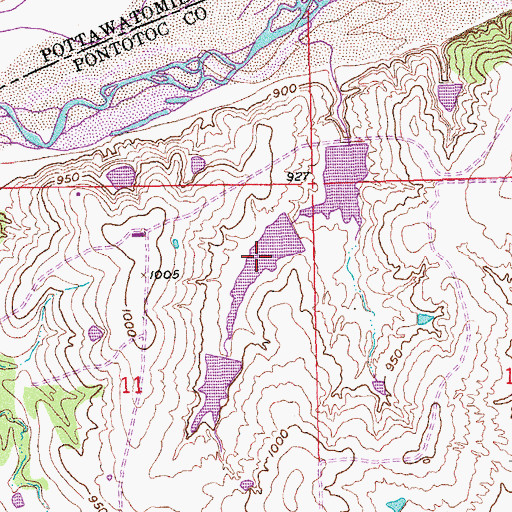 Topographic Map of Oknoname 123002 Reservoir, OK