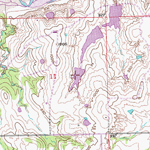 Topographic Map of Oknoname 123003 Reservoir, OK