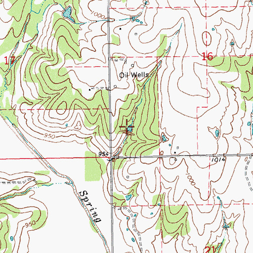 Topographic Map of Oknoname 123005 Reservoir, OK