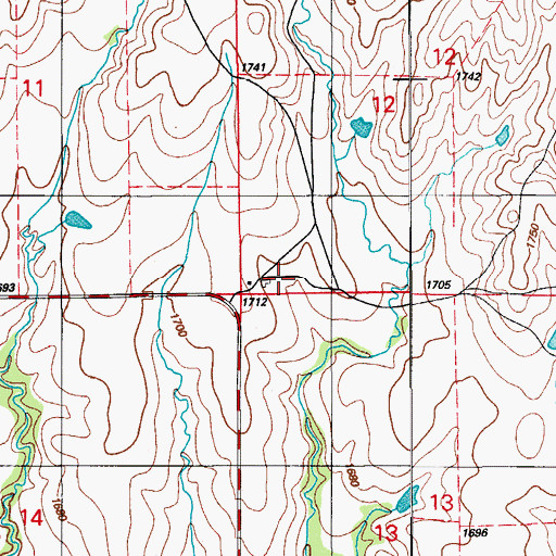 Topographic Map of Oknoname 123006 Reservoir, OK