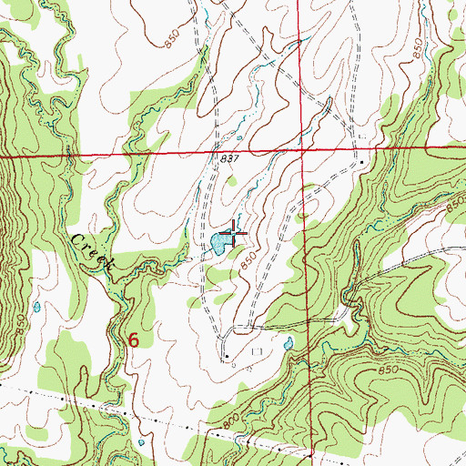 Topographic Map of Oknoname 111005 Dam, OK