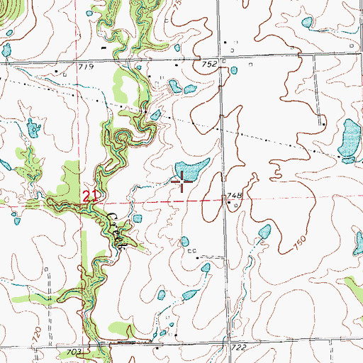 Topographic Map of Oknoname 111010 Dam, OK