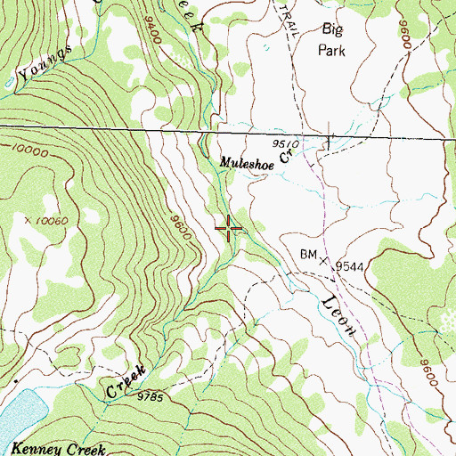 Topographic Map of Kenney Creek, CO