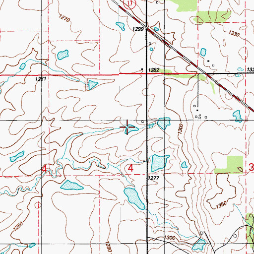 Topographic Map of Oknoname 031002 Reservoir, OK
