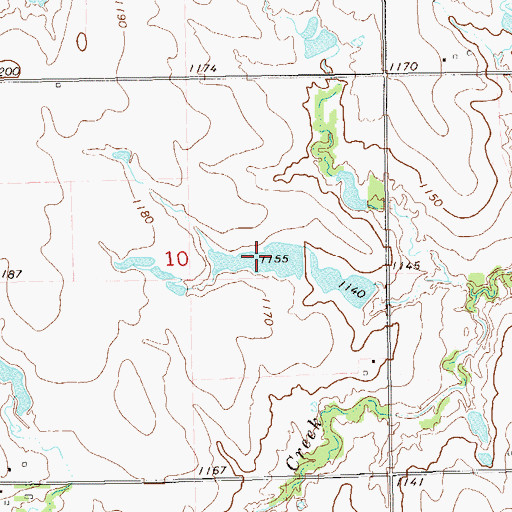 Topographic Map of Oknoname 103003 Reservoir, OK
