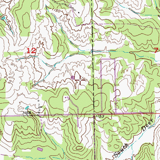 Topographic Map of Oknoname 103005 Reservoir, OK