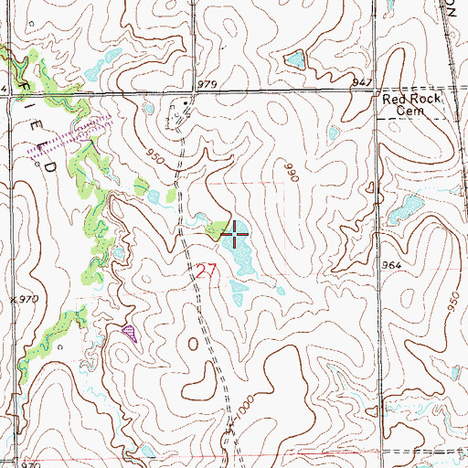 Topographic Map of Oknoname 103006 Dam, OK