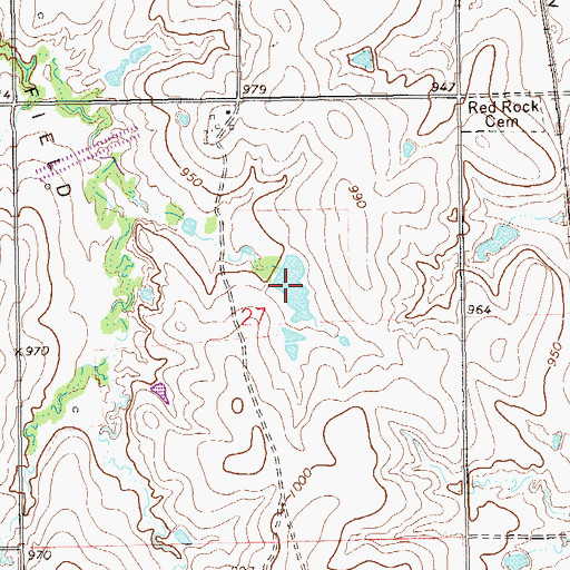 Topographic Map of Oknoname 103006 Reservoir, OK