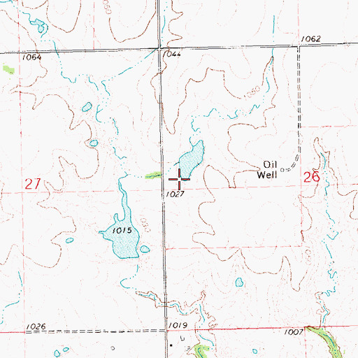 Topographic Map of Oknoname 103007 Dam, OK